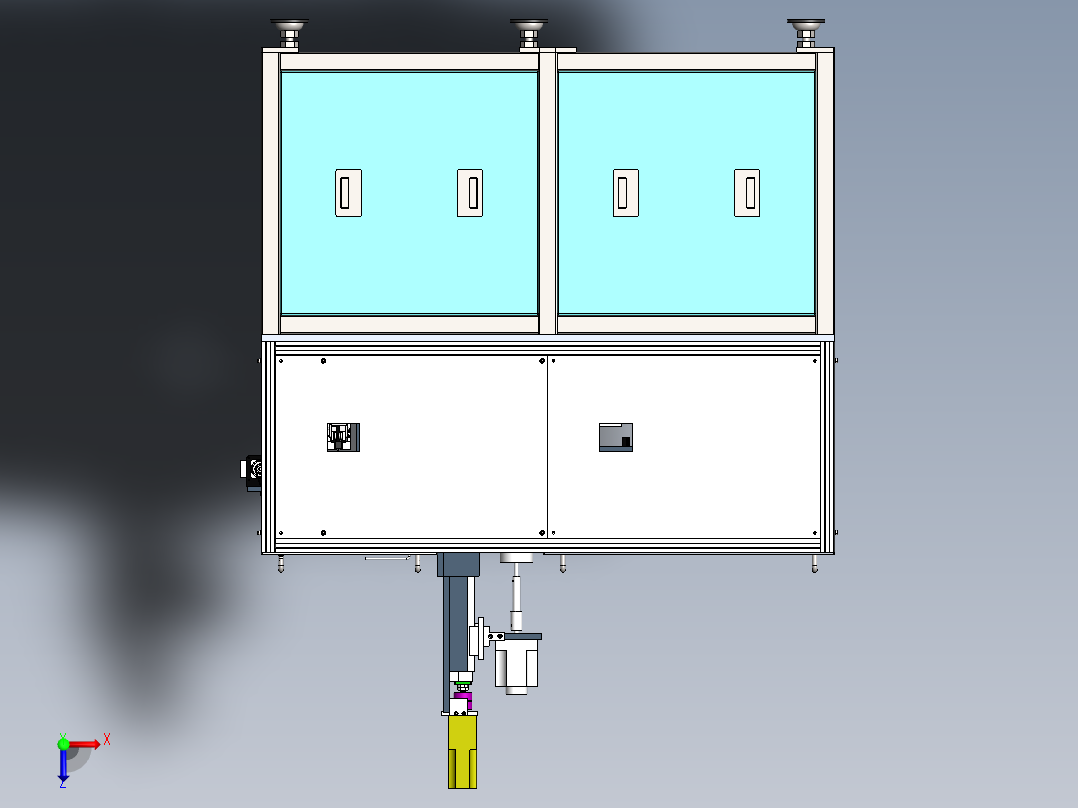 触点开关自动组装线sw16可编辑俯视图
