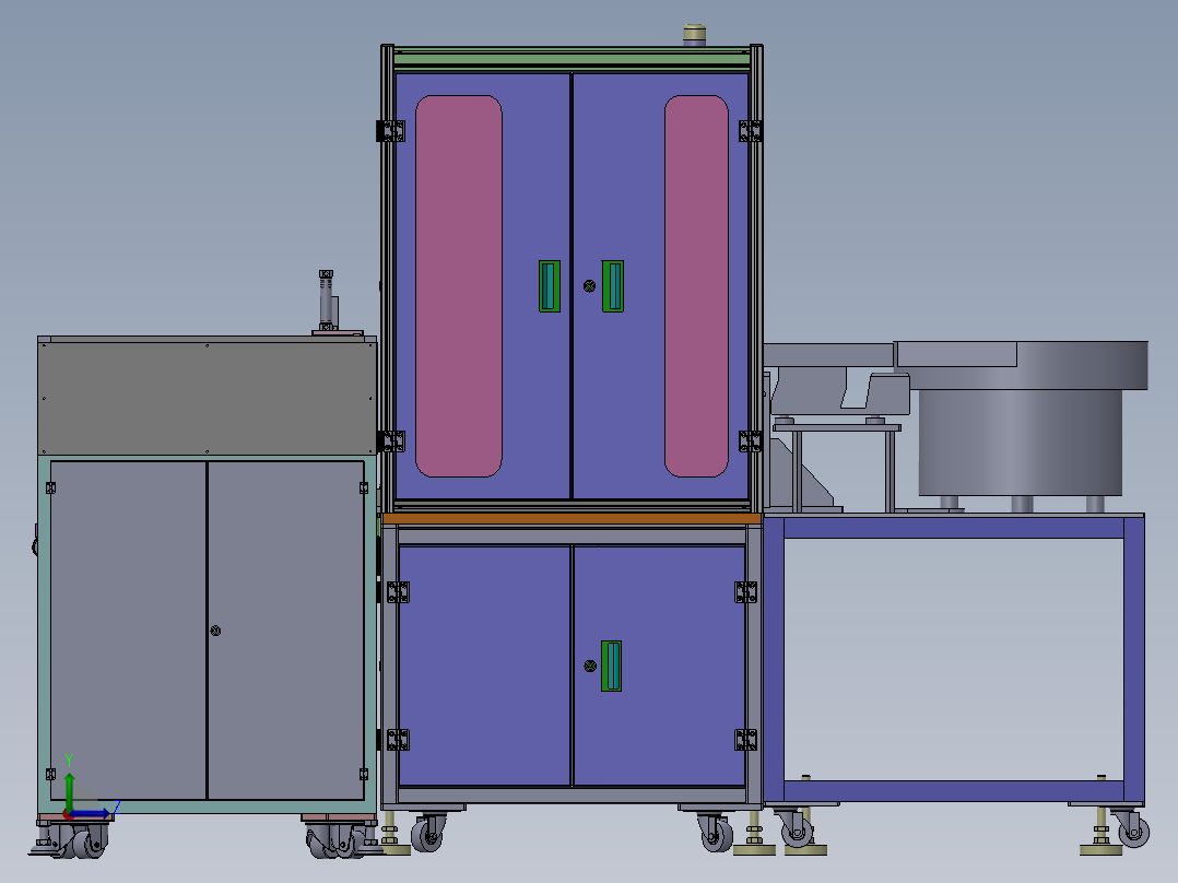 光通信128G卡自动组装线sw16左视图