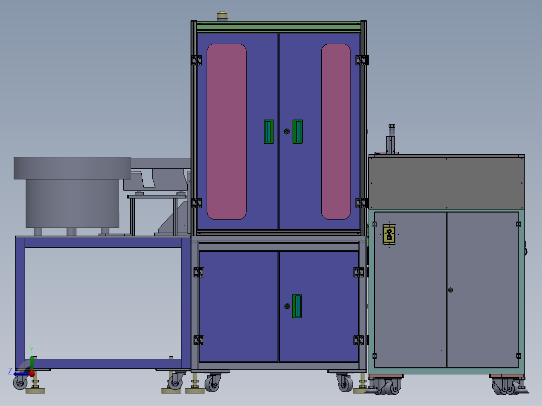 光通信128G卡自动组装线sw16右视图