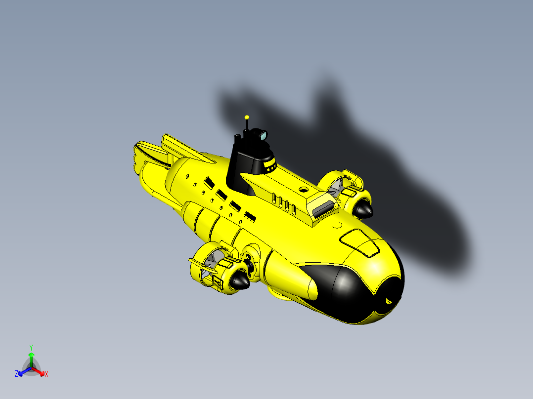 黄色小潜水艇模型