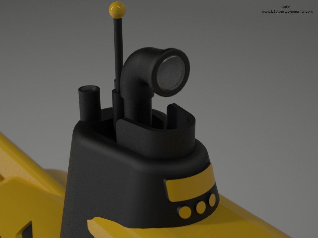 黄色小潜水艇模型