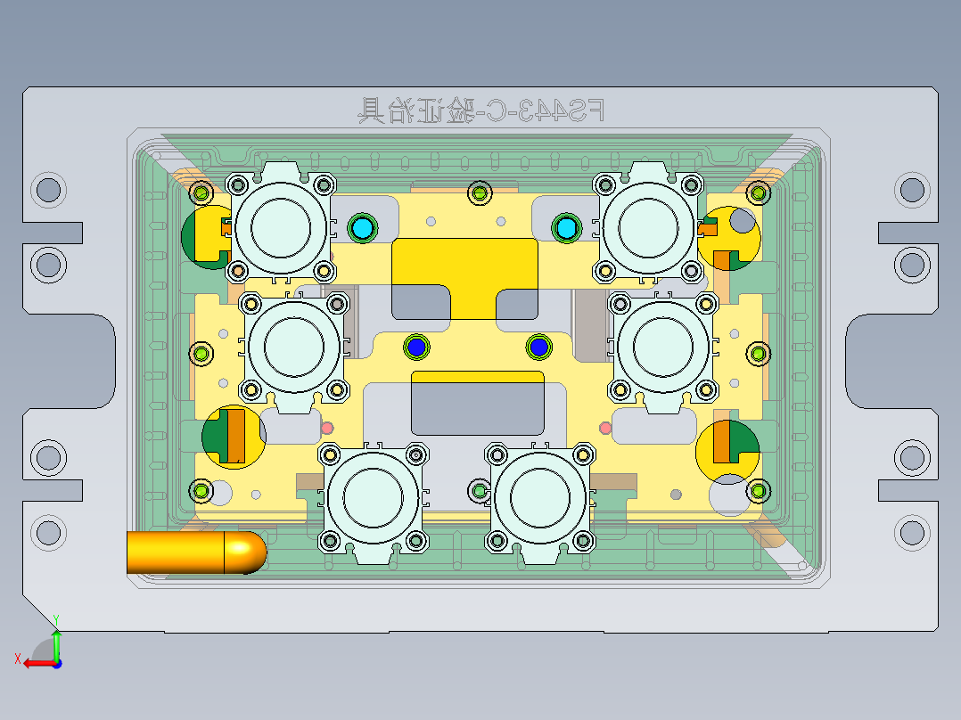 FS443-C笔记本CNC工装夹具三维模型-验证治具后视图