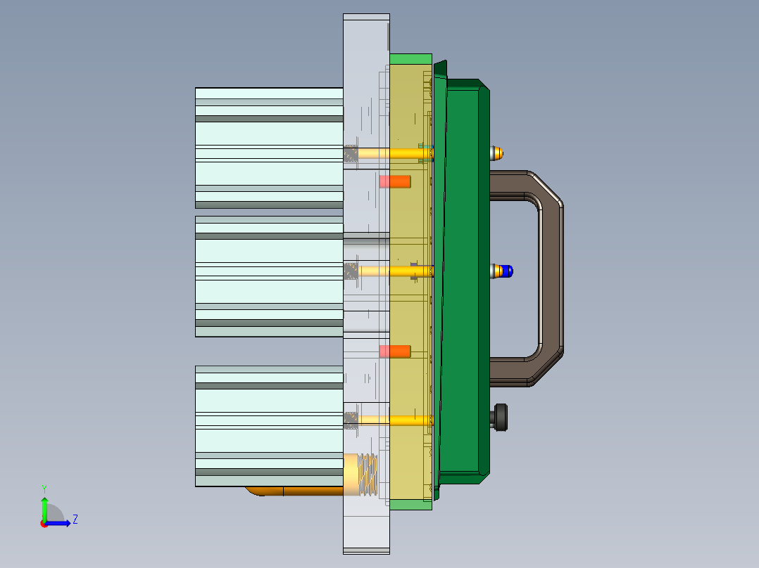 FS443-C笔记本CNC工装夹具三维模型-验证治具左视图