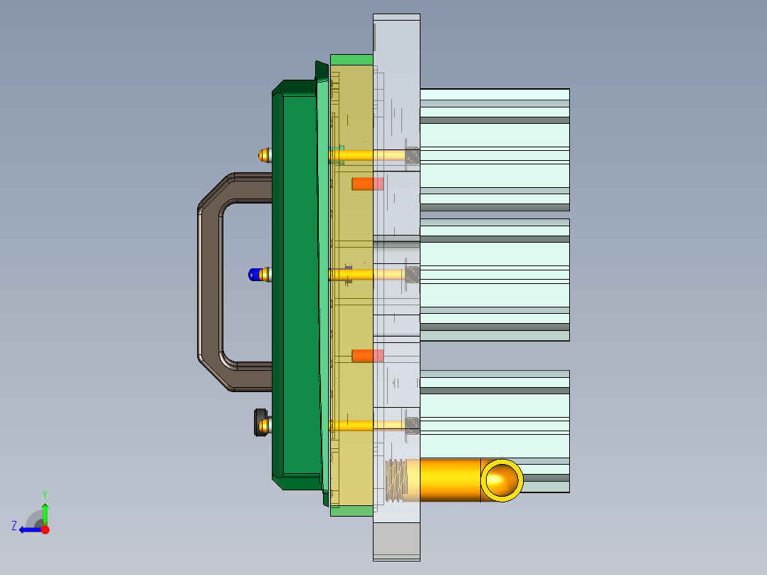 FS443-C笔记本CNC工装夹具三维模型-验证治具右视图