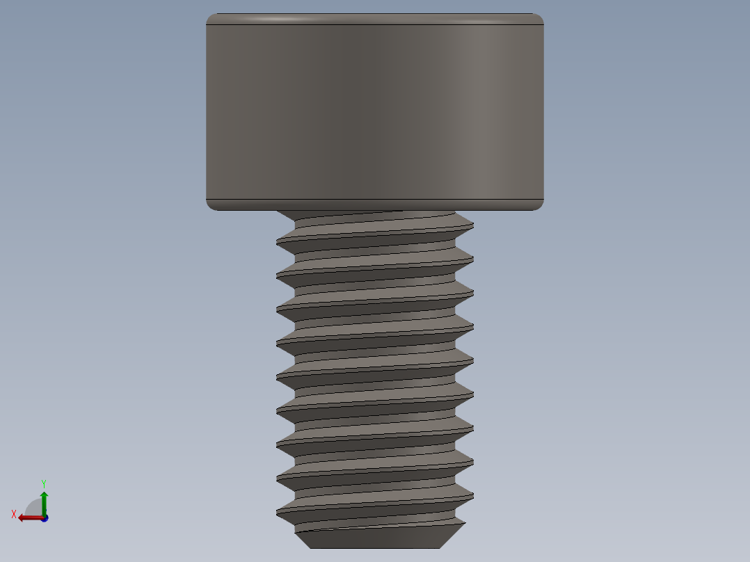 Screw_DIN_912_M3.5x6F_A2.SLDPRT公制内六角螺钉后视图