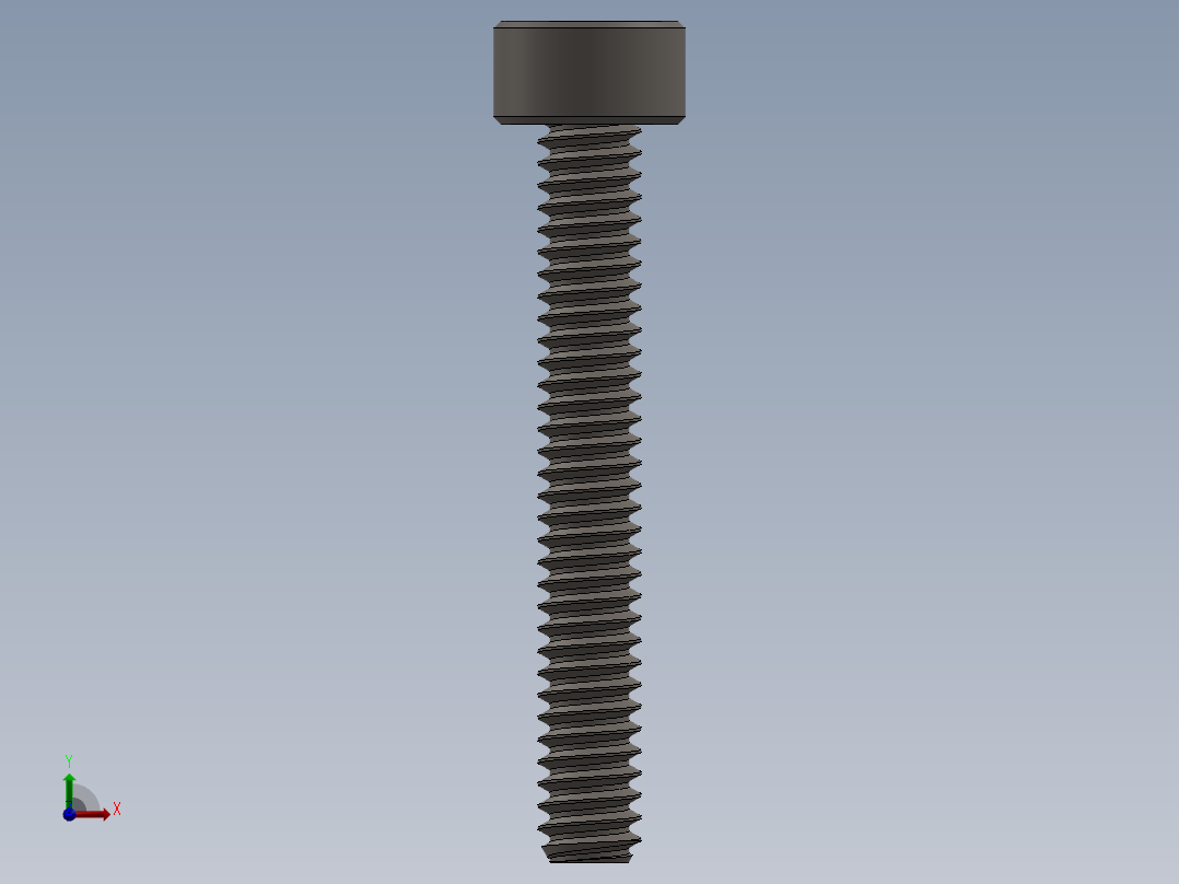 Screw_DIN_912_M1.4x10F_A2.SLDPRT公制内六角螺钉前视图