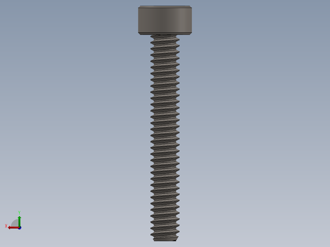 Screw_DIN_912_M1.4x10F_A2.SLDPRT公制内六角螺钉后视图