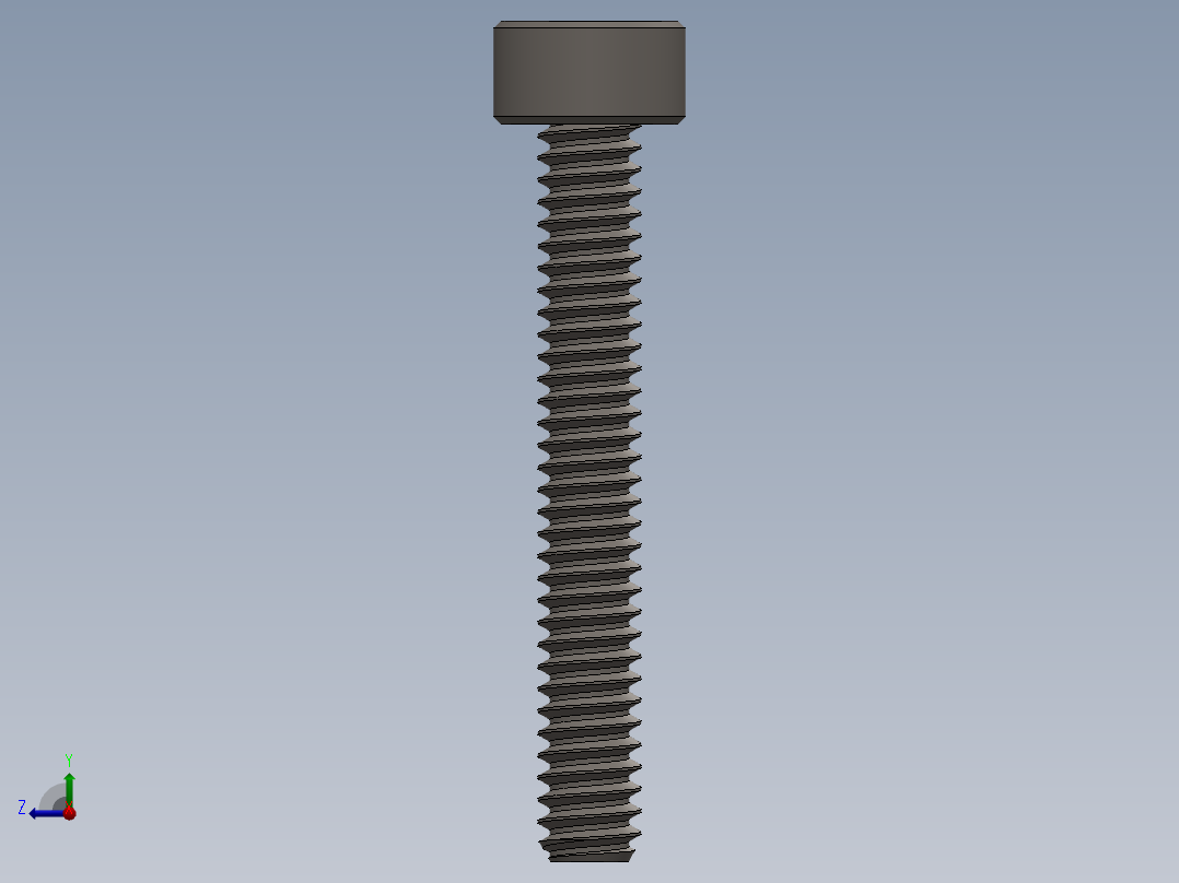 Screw_DIN_912_M1.4x10F_A2.SLDPRT公制内六角螺钉右视图