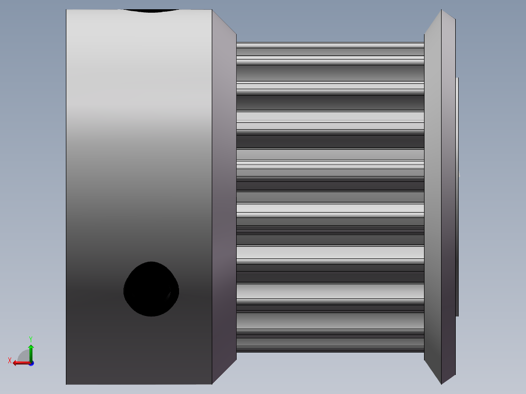 高扭矩同步带轮 米思米 HTPA20S3M100-K-P8后视图