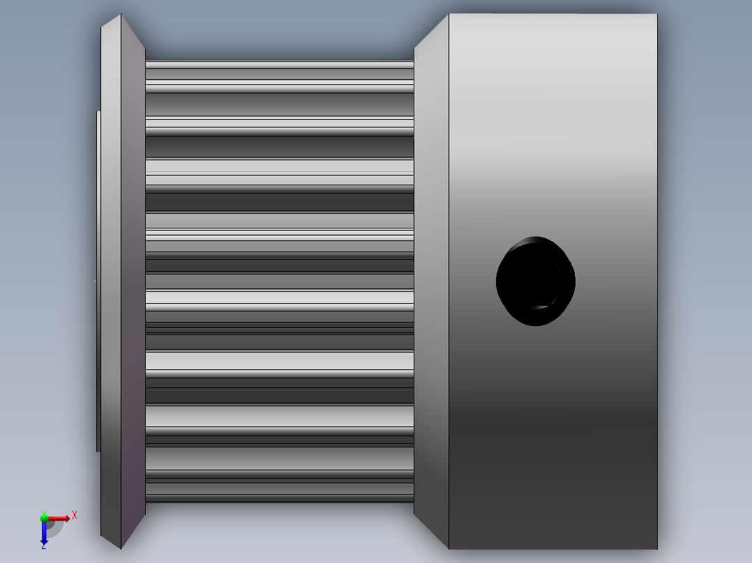 高扭矩同步带轮 米思米 HTPA20S3M100-K-P8俯视图