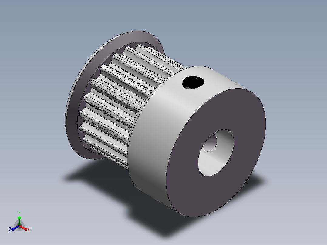高扭矩同步带轮 米思米 HTPA20S3M100-K-P8正等轴测图