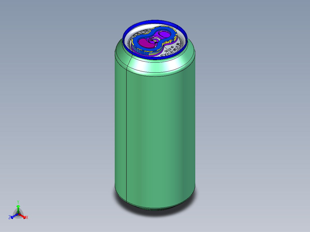 啤酒瓶、瓶子(13)正等轴测图