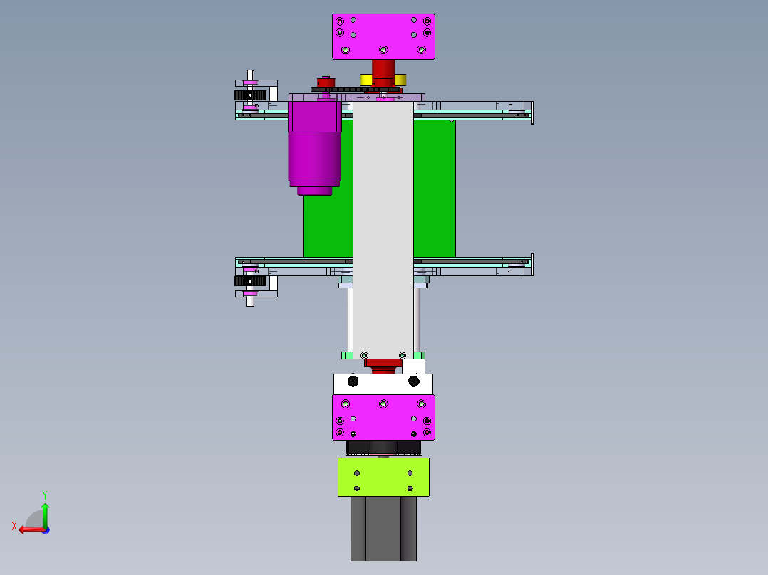 宽度可调-360度翻转-上下同步驱动-PCB板输送装置后视图