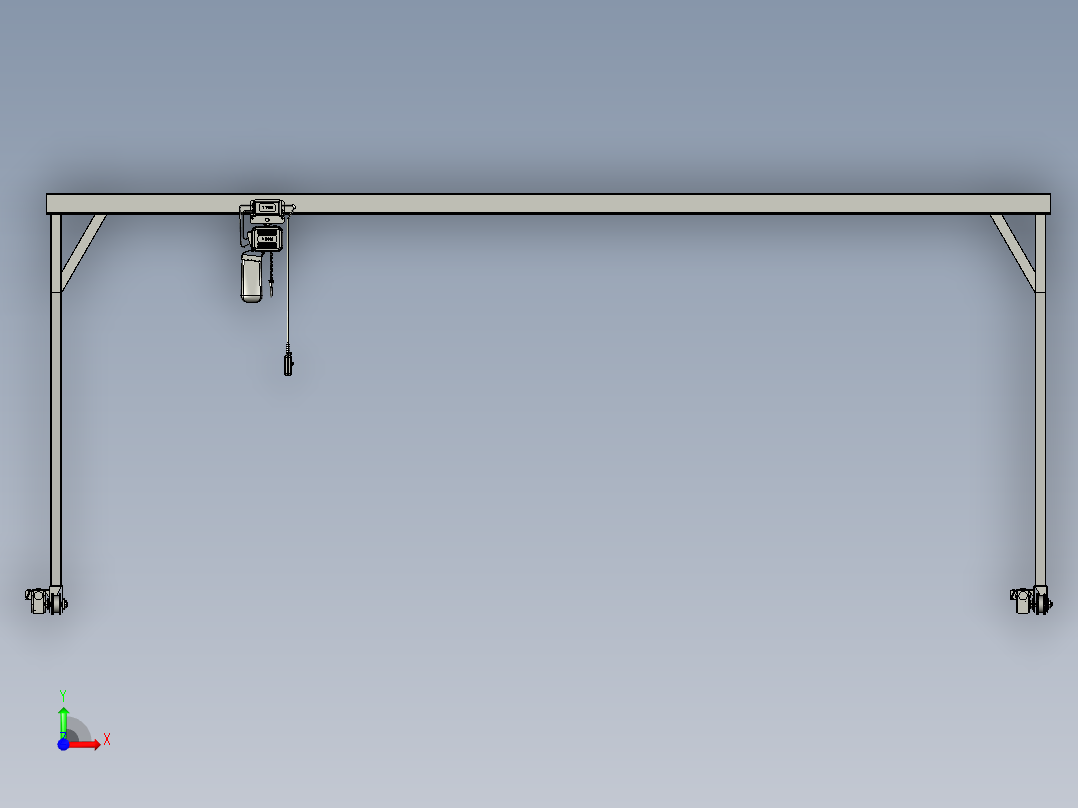 门廊 1 吨前视图