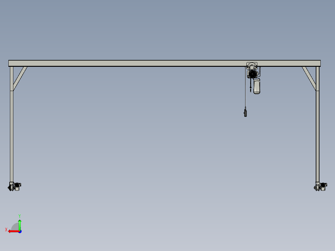门廊 1 吨后视图