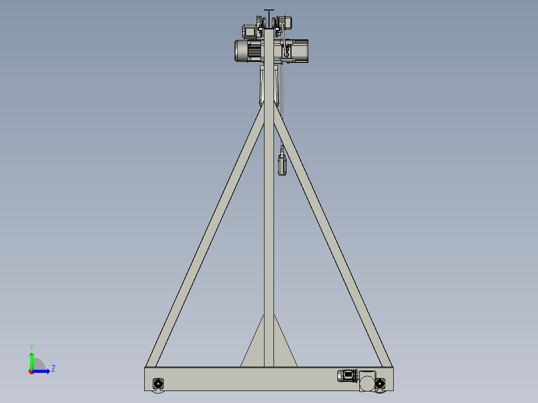 门廊 1 吨左视图