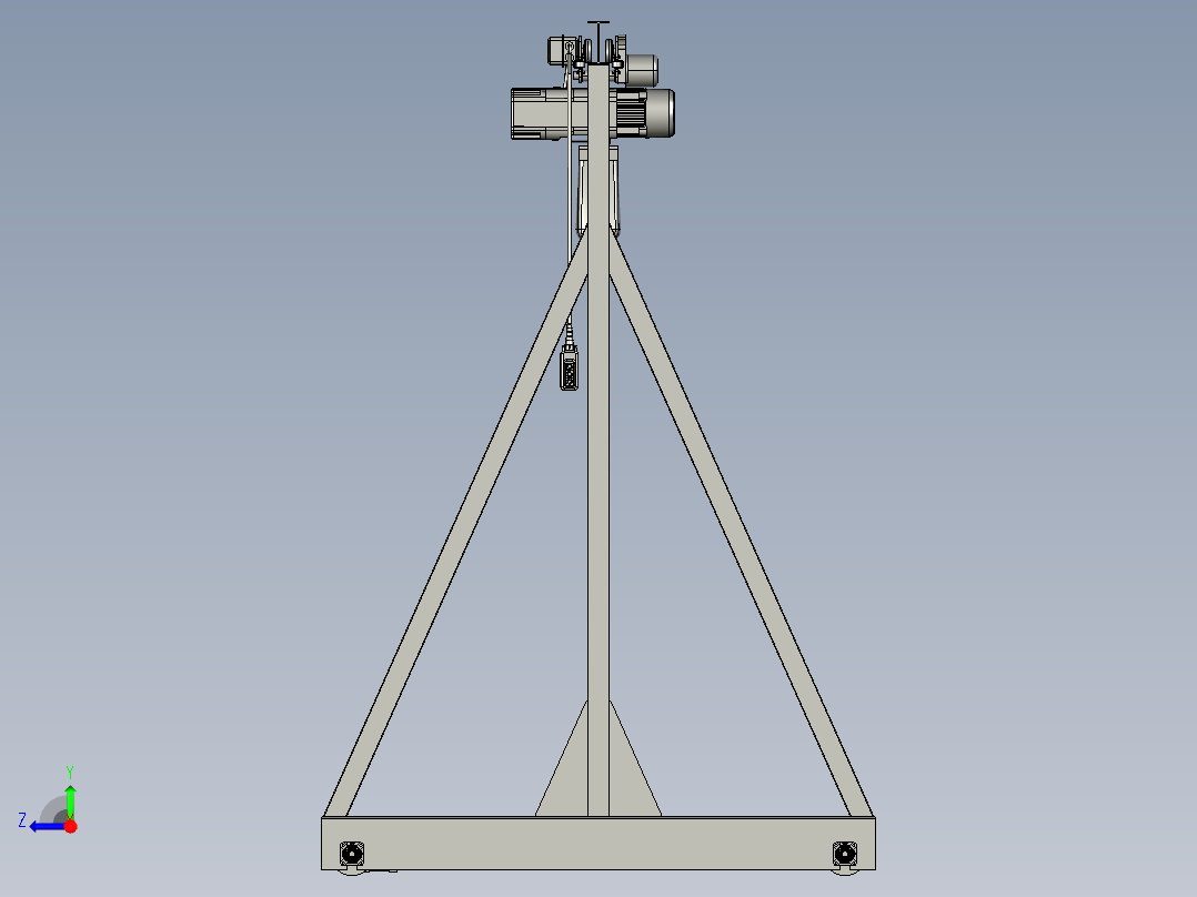 门廊 1 吨右视图