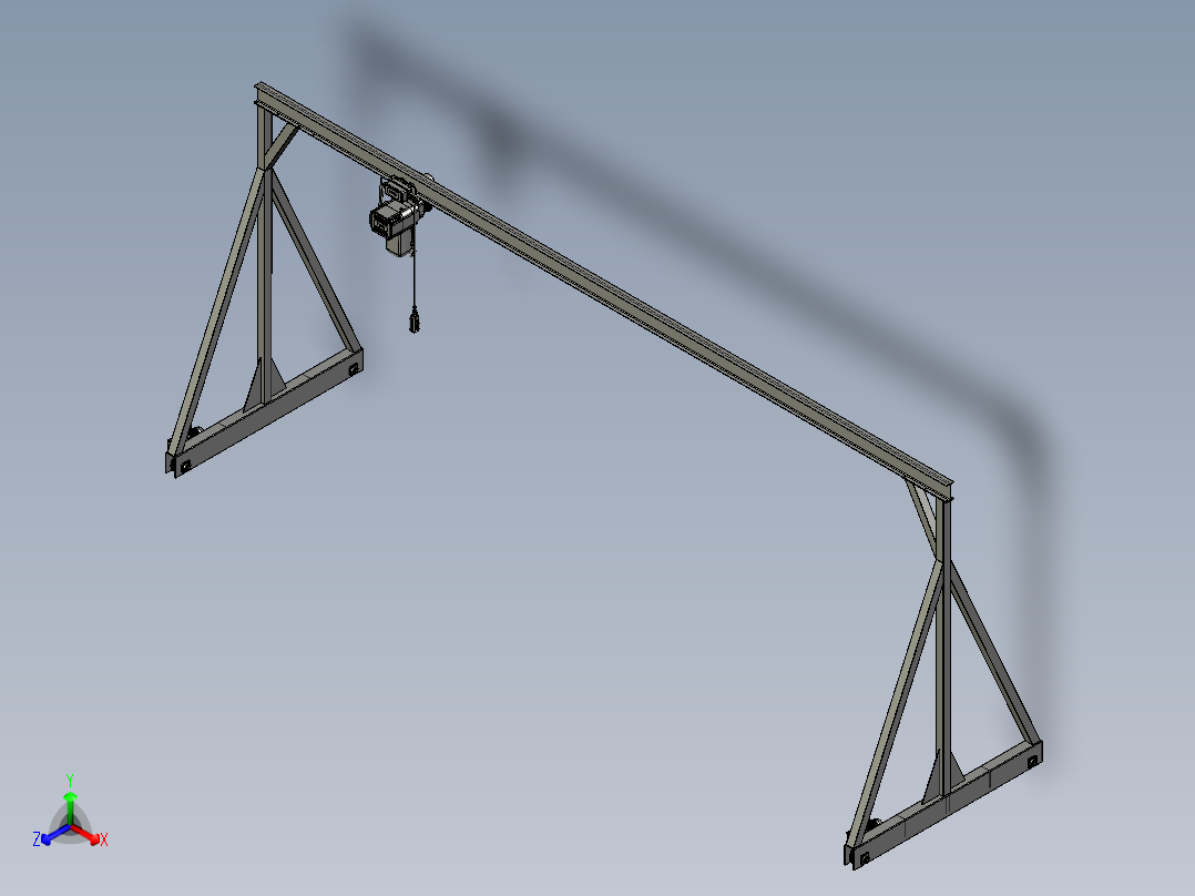 门廊 1 吨正等轴测图
