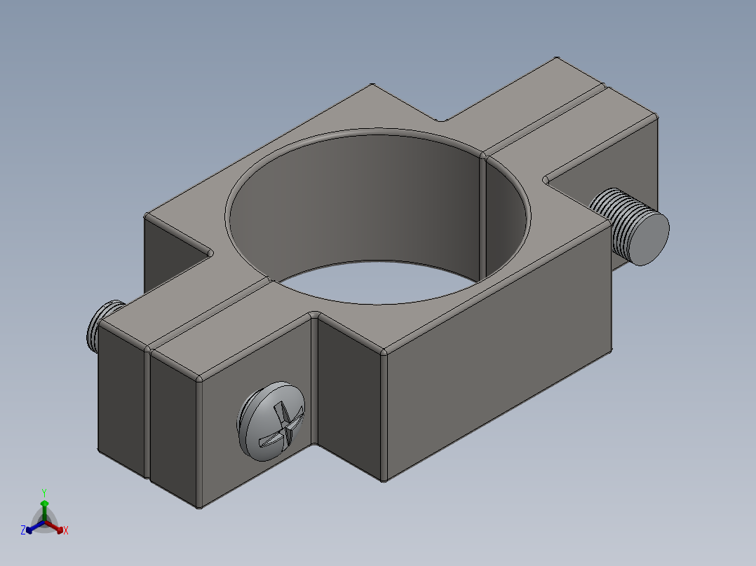 齿轮夹正等轴测图