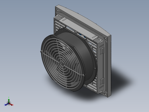 过滤风扇风扇及过滤器正等轴测缩略图
