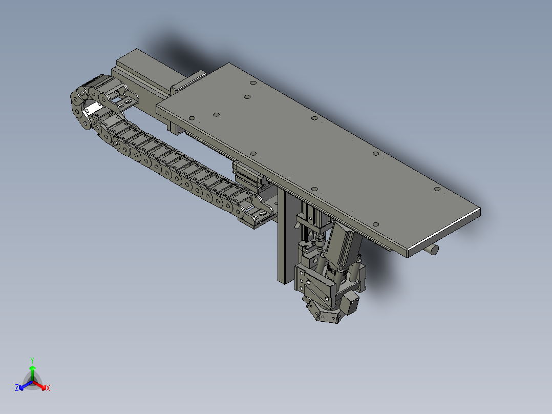 大铝件贴片装置正等轴测图