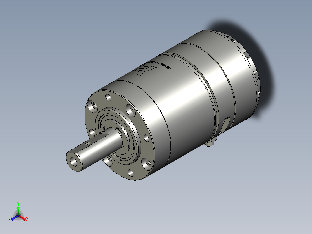 M3508直流无刷减速电正等轴测图