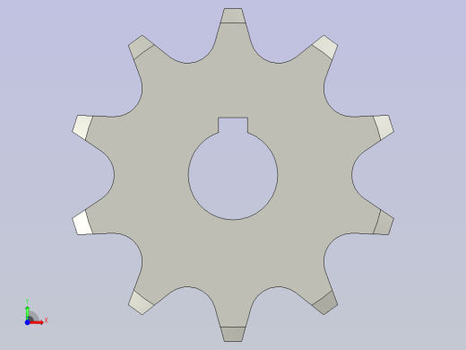 LXYC-BOSSC208A-10-D20主动链轮前视缩略图