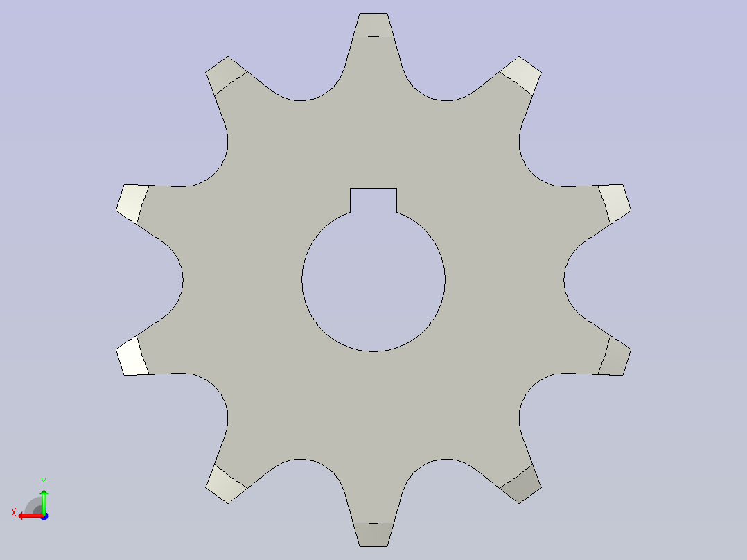 LXYC-BOSSC208A-10-D20主动链轮后视图