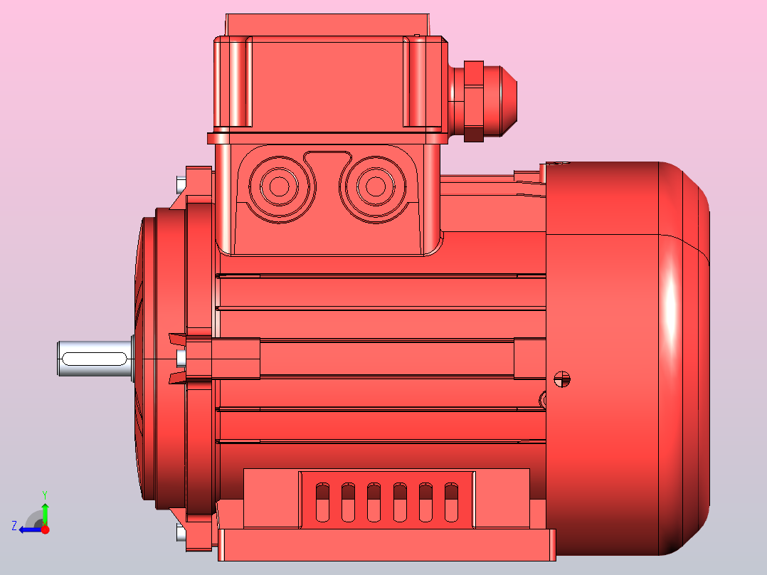 感应异步电机MEC63右视图