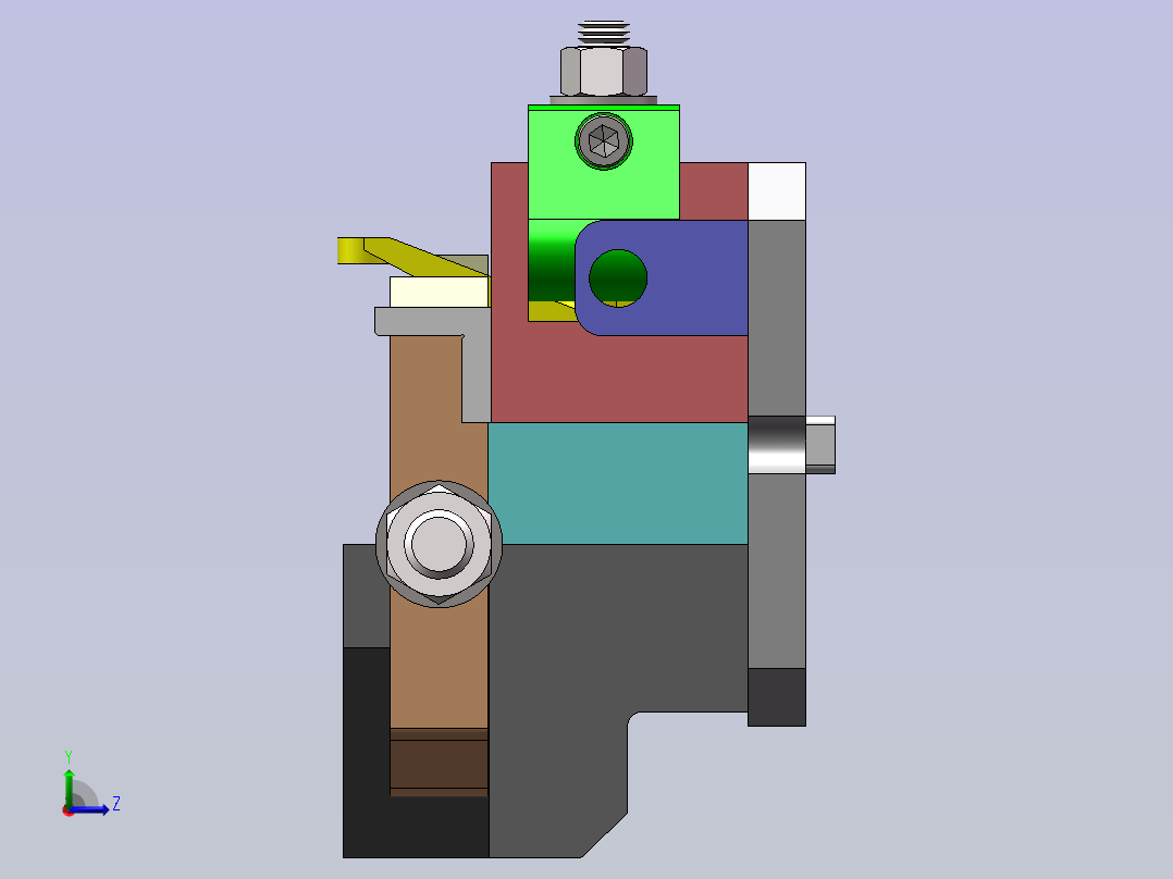 杠杆装夹铣床夹具--1025372-150左视图