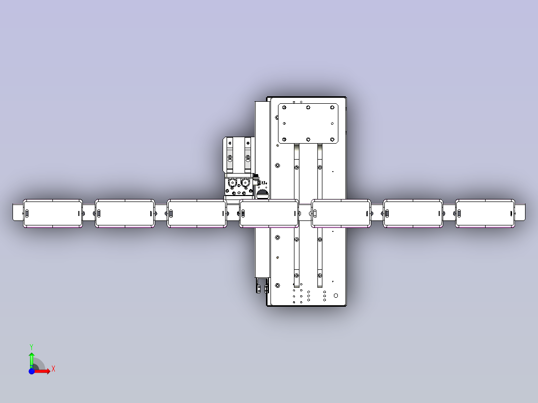 一款下料机构设计图前视图