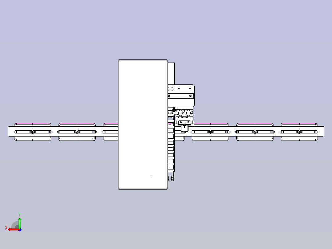 一款下料机构设计图后视图