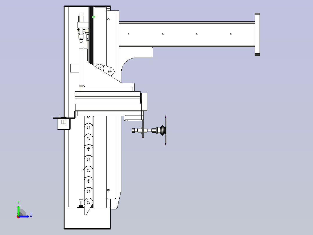 一款下料机构设计图左视图