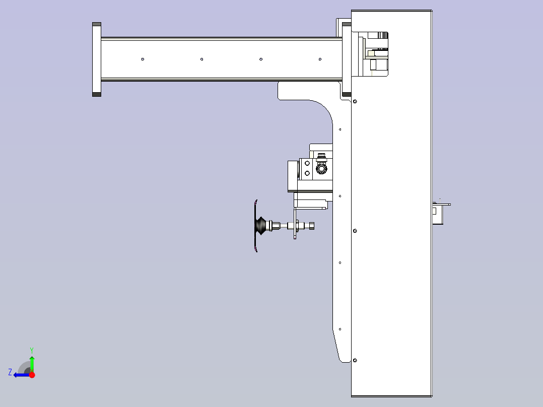 一款下料机构设计图右视图