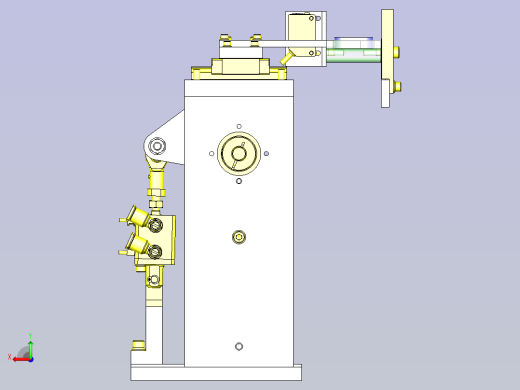 一种连杆挡块机构3D图模型后视缩略图