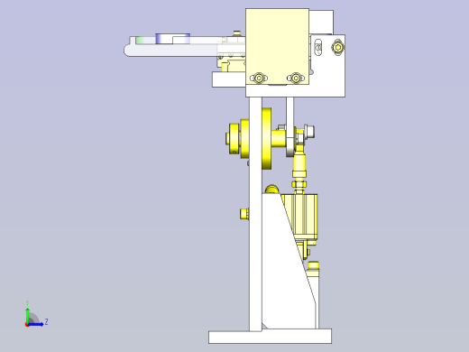 一种连杆挡块机构3D图模型左视缩略图
