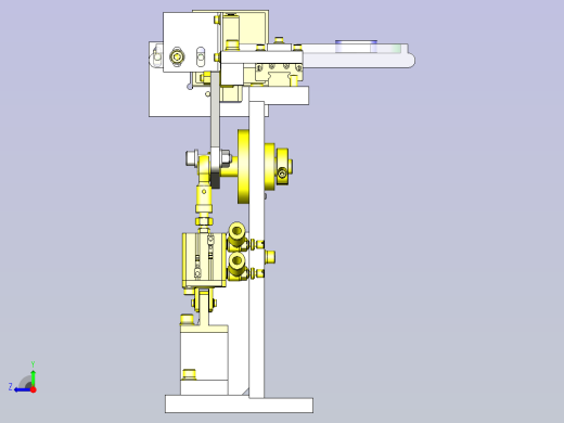 一种连杆挡块机构3D图模型右视缩略图
