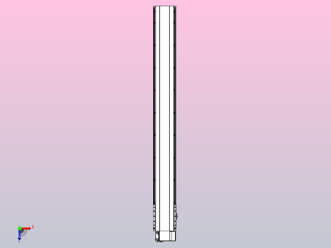 皮带直线轴半封闭可选导轨TPA-HNB-202D-140-L1650-RP-C-P75-N3俯视图