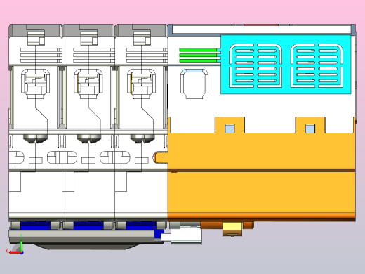 NB1L-63 3P剩余电流动作断路器三维模型202307后视缩略图