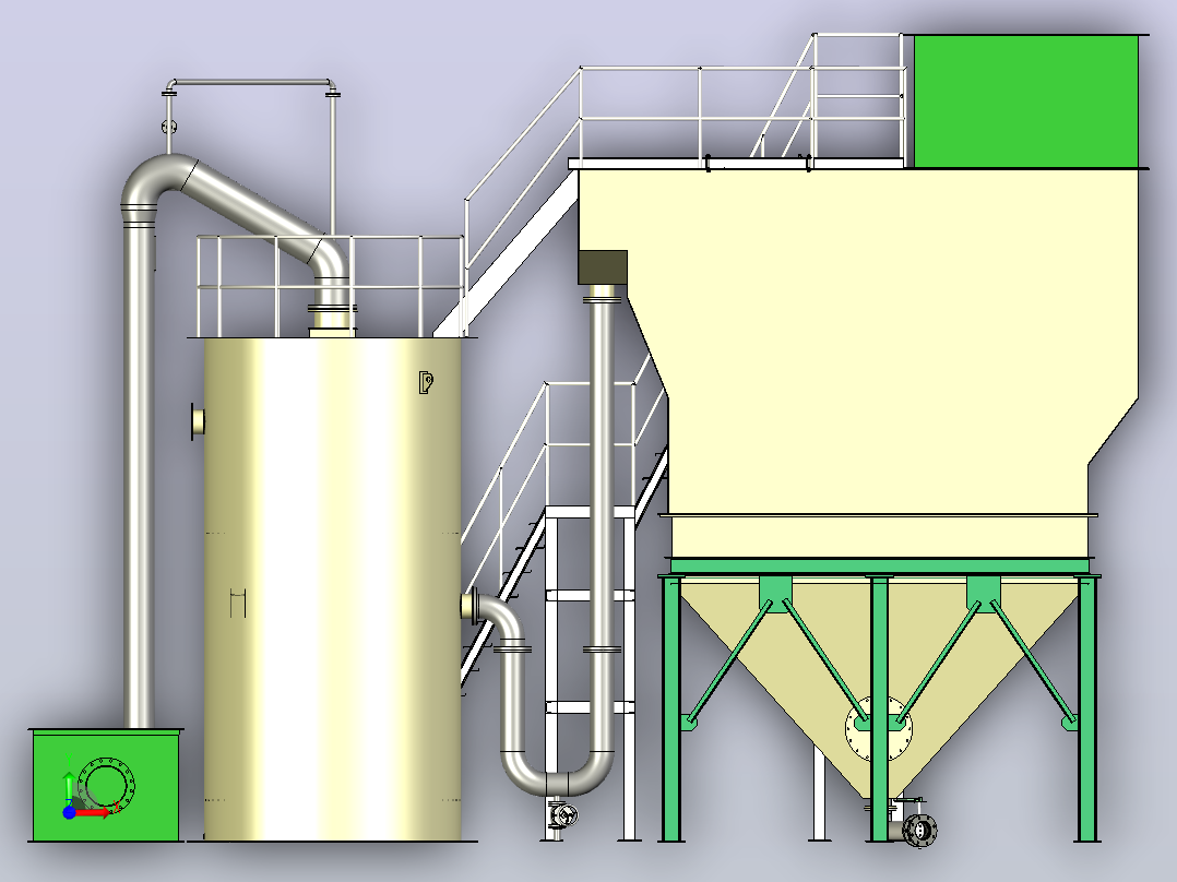废水处理系统waste-water-treatment-8833-模型格式为 stp前视图