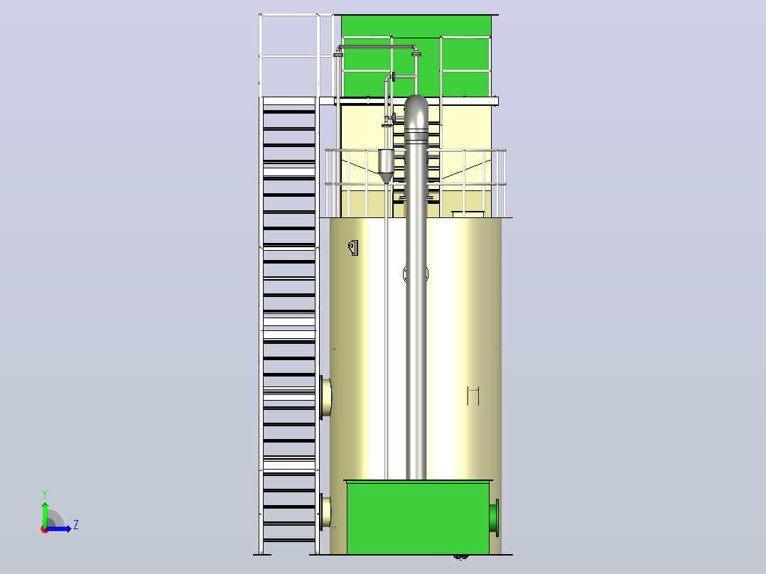 废水处理系统waste-water-treatment-8833-模型格式为 stp左视图