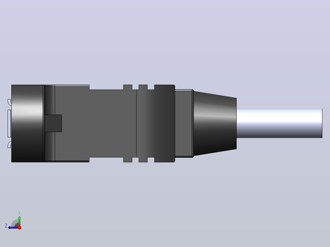 USB A型面板安装件右视图
