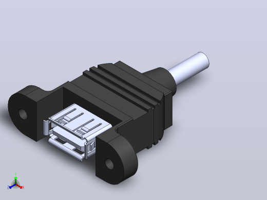 USB A型面板安装件正等轴测缩略图