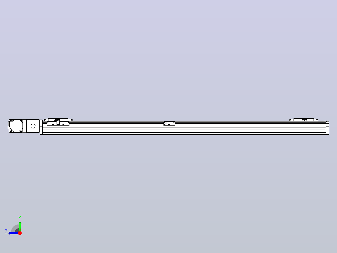 皮带直线轴双滑块型TPA-GCBS-80-P60-L500-QL-M20-N3右视图