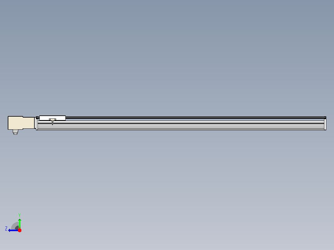 皮带直线轴半封闭可选导轨TPA-HNB-220D-176-L2150-MR-C-P1K-N3右视图