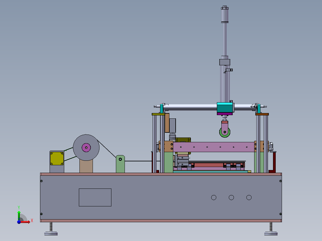 半自动贴膜机治具前视图