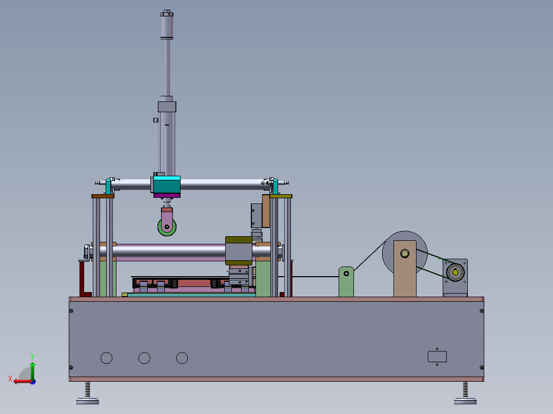 半自动贴膜机治具后视图