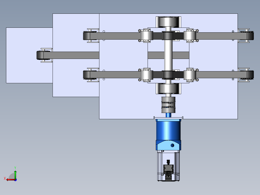 三级伸缩货叉sw17可编辑后视图