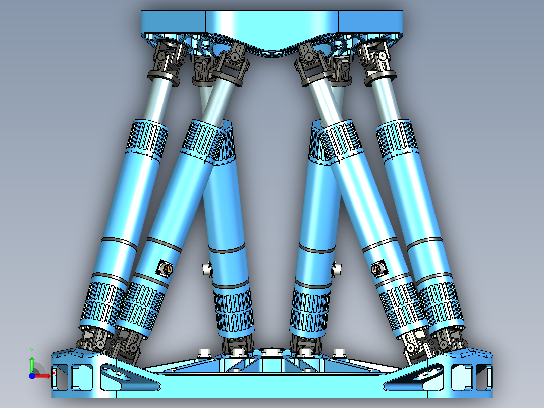 并联机器人hexapod-61 STP前视图