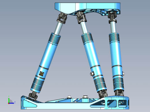 并联机器人hexapod-61 STP左视缩略图